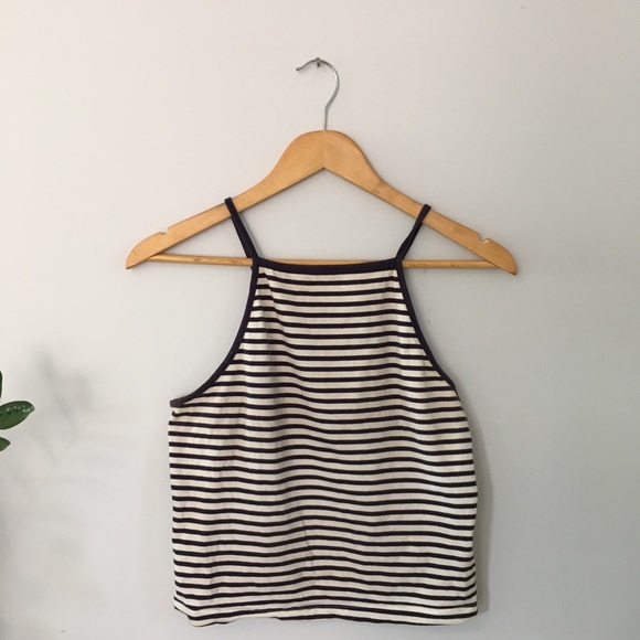 3/$30 GARAGE Striped Cotton Strappy Summer Top - Picture 3 of 6
